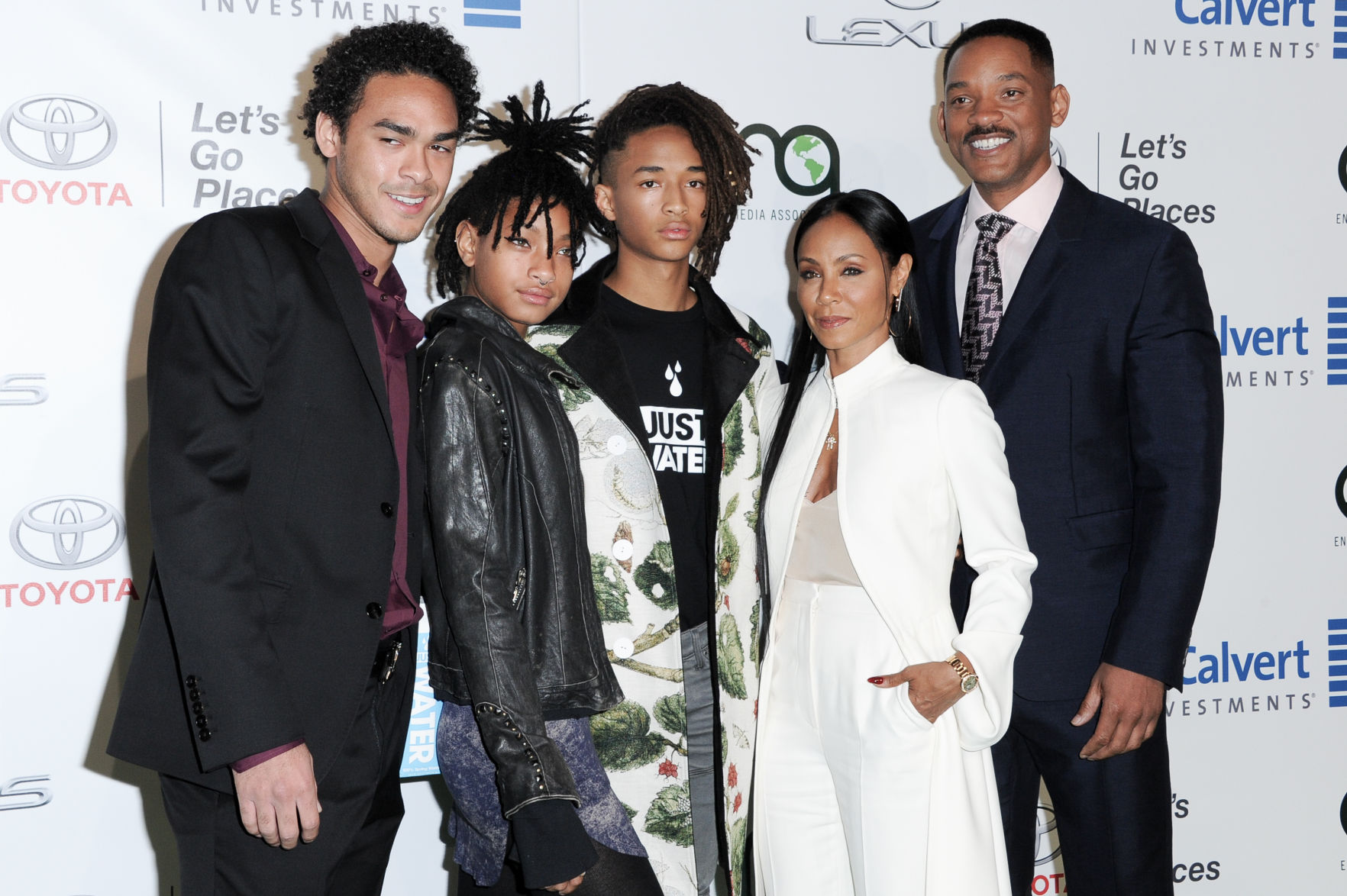 Trey Smith, Willow Smith, Jaden Smith, Jada Pinkett Smith, Will Smith